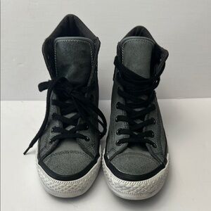 High-Top Sneakers in Black and Gray